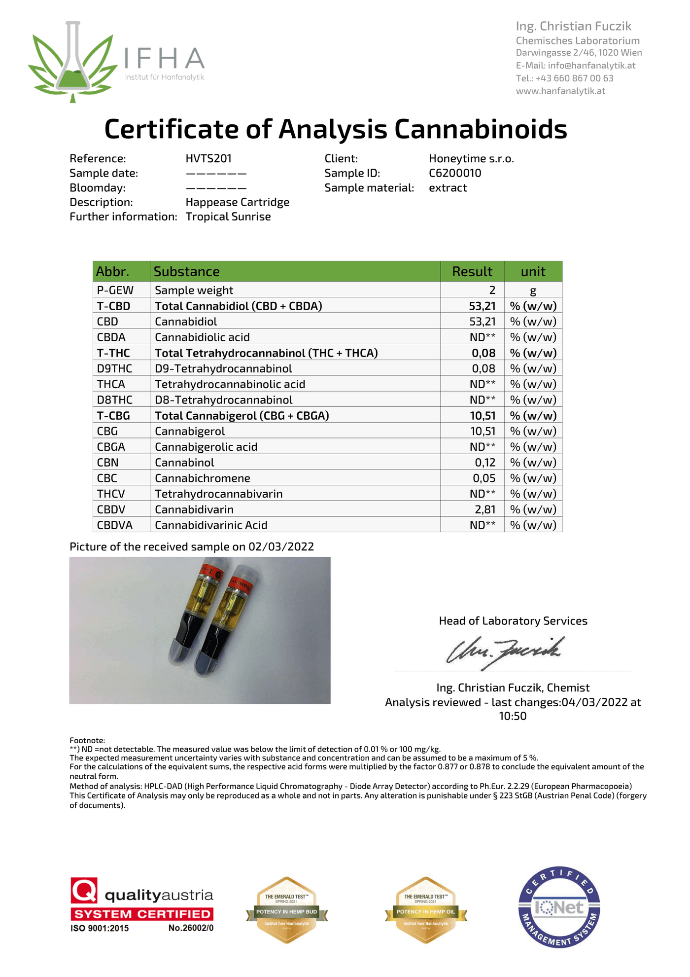 CBD ვეიპი - Tropical Sunrise